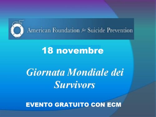 Evento on line gratuito con ECM “Giornata Internazionale dei Survivors del Suicidio 2023”